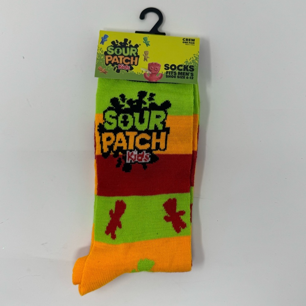 Men’s Novelty “Sour Patch Kids” Multicolor Crew Socks